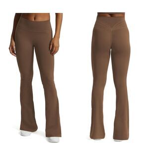AOXJOX Flare Leggings Tummy Control High Waist Wide Leg Yoga Pants M 33” (Bx 26)
